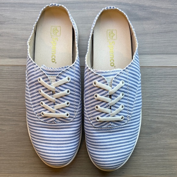 Spenco Women's Santa Rosa Blue/White Striped Mule Size 8.5 D - Picture 2 of 4